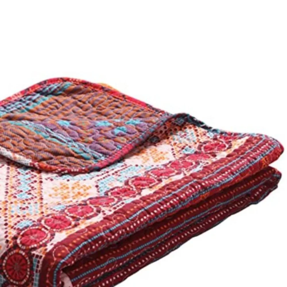 Cotton Boho Fall Throw Blanket